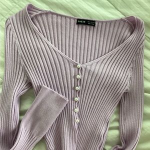 Pearl button lavender lilac cardigan. Super cute and comfortable
